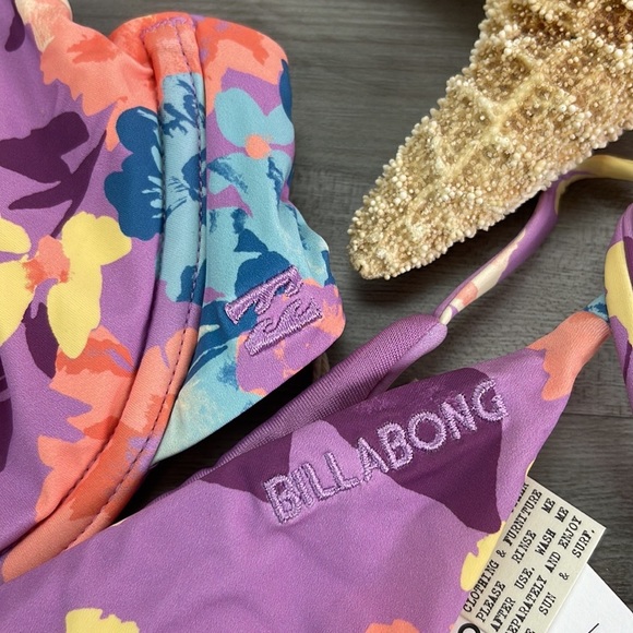 ☀️BILLABONG☀️ HALLEYS GARDEN TIE HALLEYS GARDEN STRIN BIKINI SET - Picture 10 of 13
